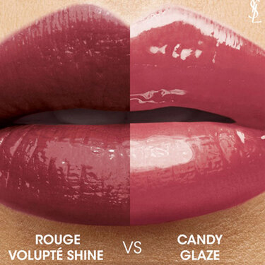 swatching @YSL Beauty's rouge volupté candy glaze lip gloss sticks #ca, ysl candy glaze
